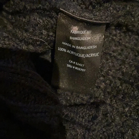 Lily Morgan black cold shoulder ribbed long sleeve sweater Sz M - Picture 5 of 6